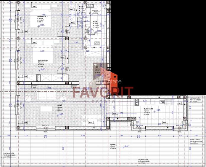 Penthouse cu terasa 70mp si 2 locuri de parcare in zona Torontalului - 1