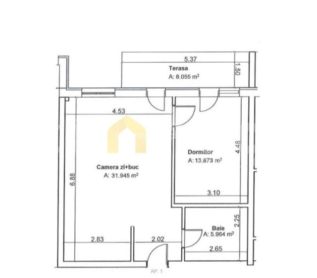 Apartament 2 camere | FINISAT | SU 52 mp | Balcon 8 mp | Floresti  - 3