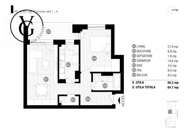 Apartament 2 camere Complex Rezidential Aviatiei  - 3