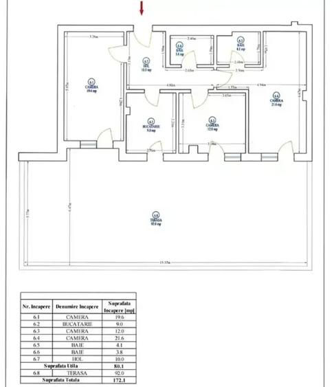 Astorium 3 Camere cu Terasa Mobilat Utilat | Metrou 10 min Teclu