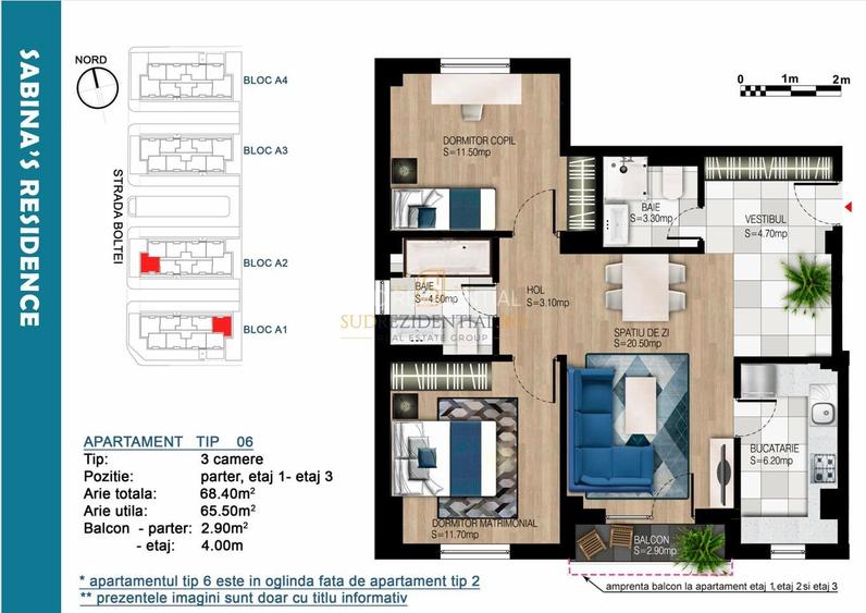 Apartament 3 camere, mobilat, utilat, imobil nou, Luica-Brancoveanu - 1