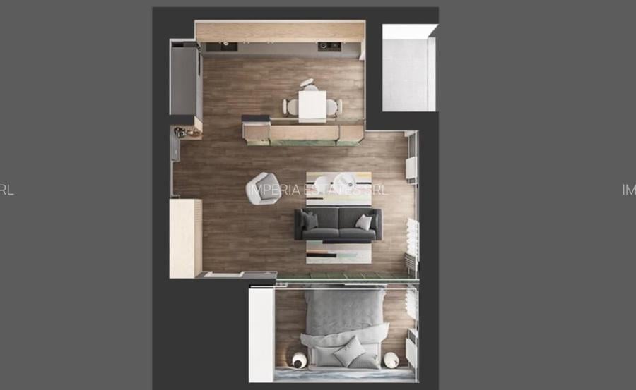 STUDIO DUBLU!!Modern, mobilat complet, finisaje premium - 1