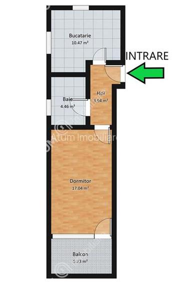 Garsoniera decomandata cu balcon si parcare in zona DaVinci din Sibiu - 5