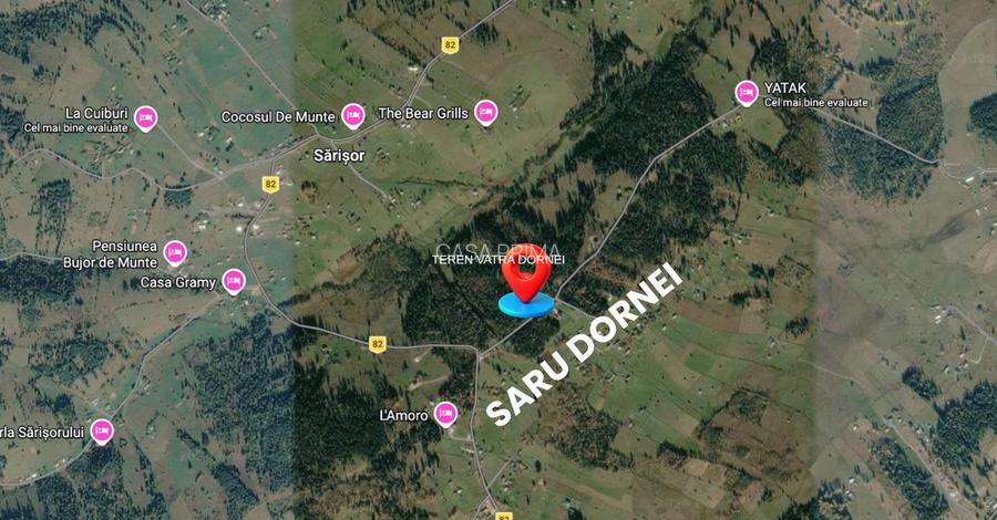Teren 1046 mp, Saru Dornei, deschidere la strada de 183 m, pret 3,7 euro/mp - 2