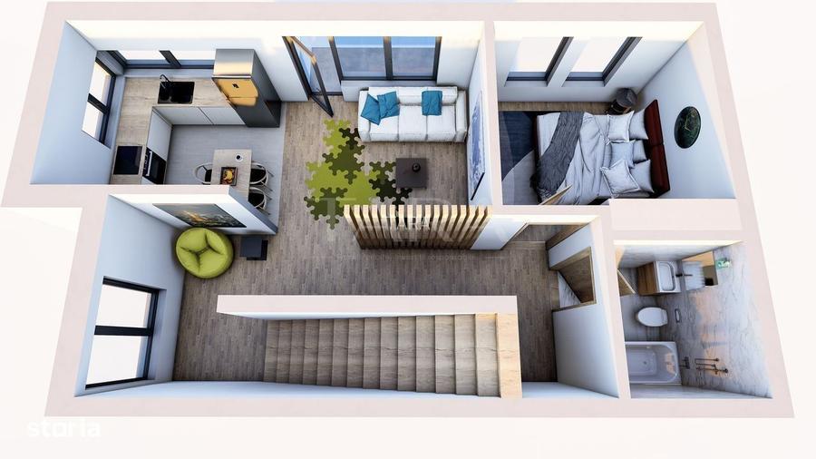 Apartament 100 mp, etaj si mansardă, cu grădină și parcare, Someșeni. - 4