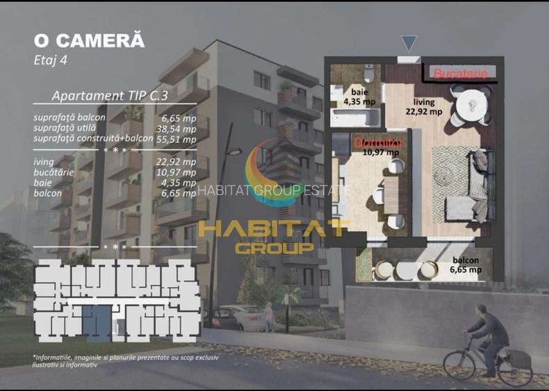 Studio de Vanzare -Berceni (Grand Arena)  46 mp - Oferta - 4