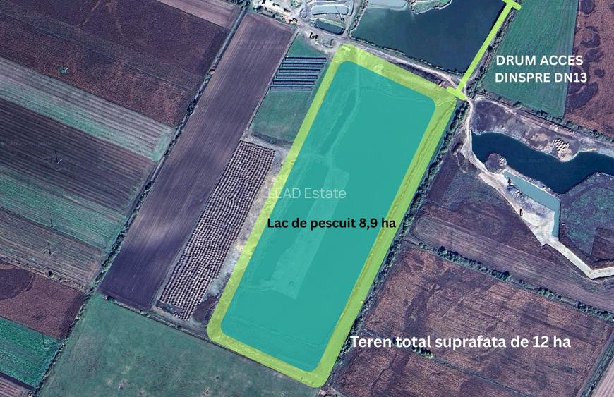 Lac de pescuit 9 ha, pe un teren intravilan de 12 ha, langa Brasov, COMISION 0% - 2