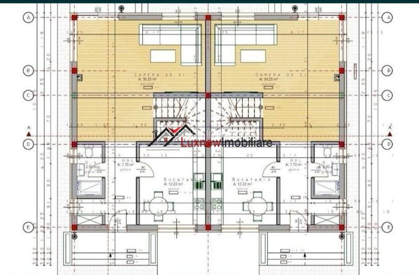 Duplex semifinisat 4 camere suprafata de 120 mp utili + 200 mp teren liber. - 13