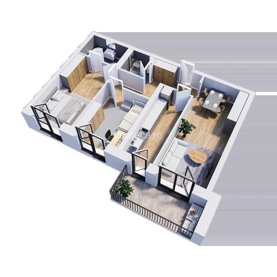 Estoria City - 3 camere la 300m distanta de metrou - 9