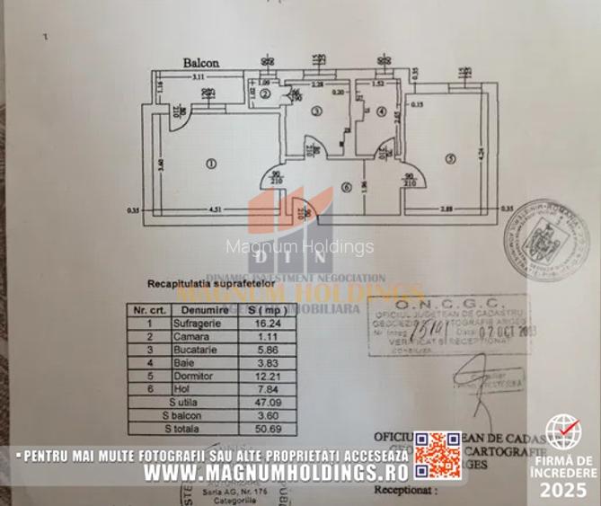 Apartament cf. 1, 2 camere, Trivale, et. 3, cu balcon - 8