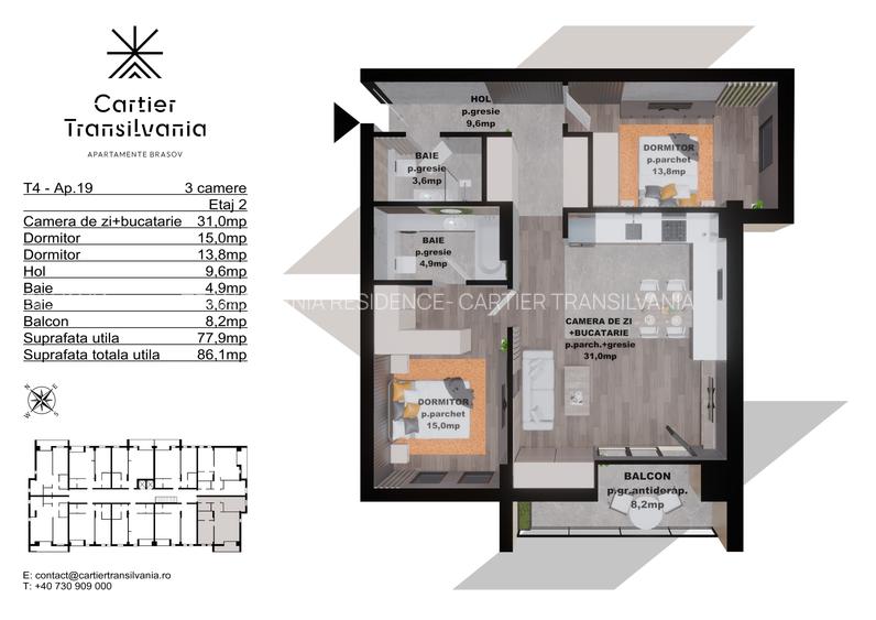 TRANSILVANIA RESIDENCE- CARTIER TRANSILVANIA, APARTAMENT 3 CAMERE - 12