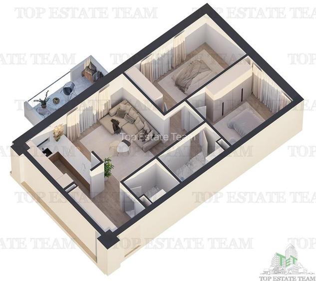 PROMOTIE! Ultima unitate - Apartament 3 camere bloc modern Soseaua Alexandria - 2