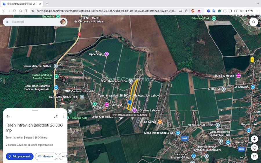 Teren intravilan 26.300 mp Saftica Balotesti - PUZ în lucru - 10
