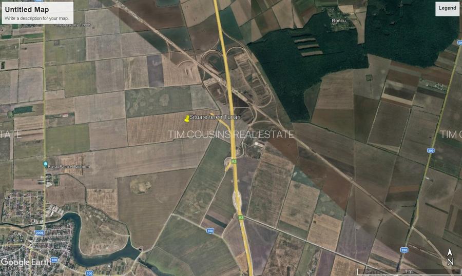 Vanzare teren mare, 8 ha, Tunari, nod A 0-A 3, intravilan, certificat urbanism - 2