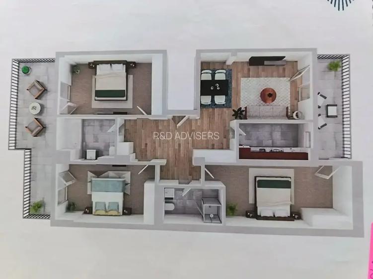 Estoria City| Ap 4 camere| 3 minute de  Metrou Nicole Teclu - 4