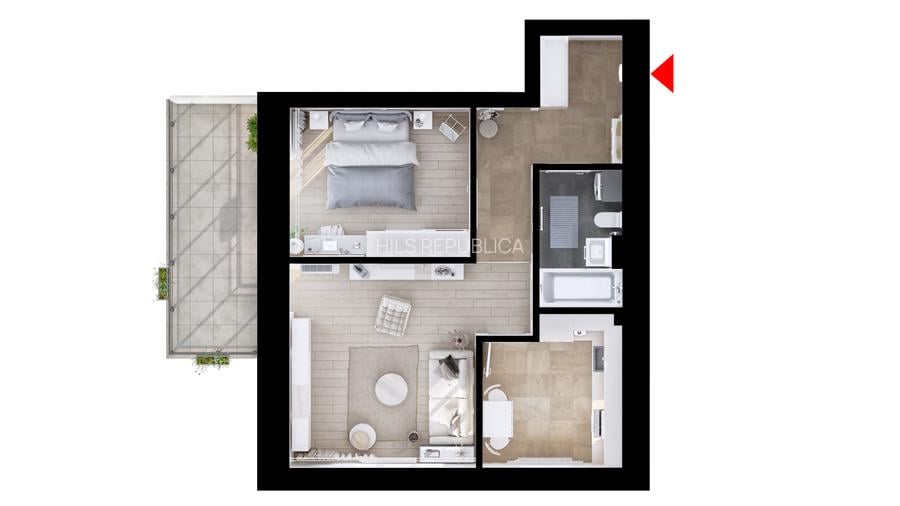 Apartament 2 camere | HILS Republica - 2