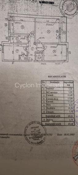 Vanzare apartament 3 cam la parter cu balcon stradal zona Parc Sebastian sect 5 - 20