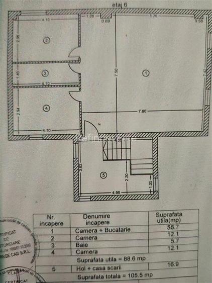 Penthouse - mansarda 3 camere renovat 2024 | Dacia - Eminescu | - 9
