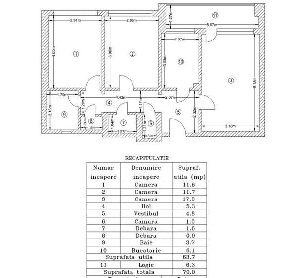 Apartament 3 camere Decomandat Bld. Obregia - 5