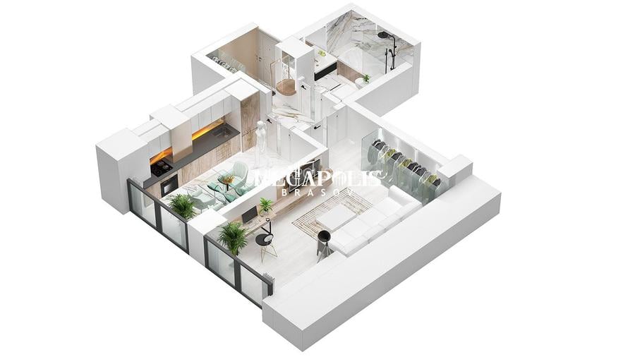 Apartament/Aparthotel 1 cameră | Noua | 40.3 mp Utili - 3