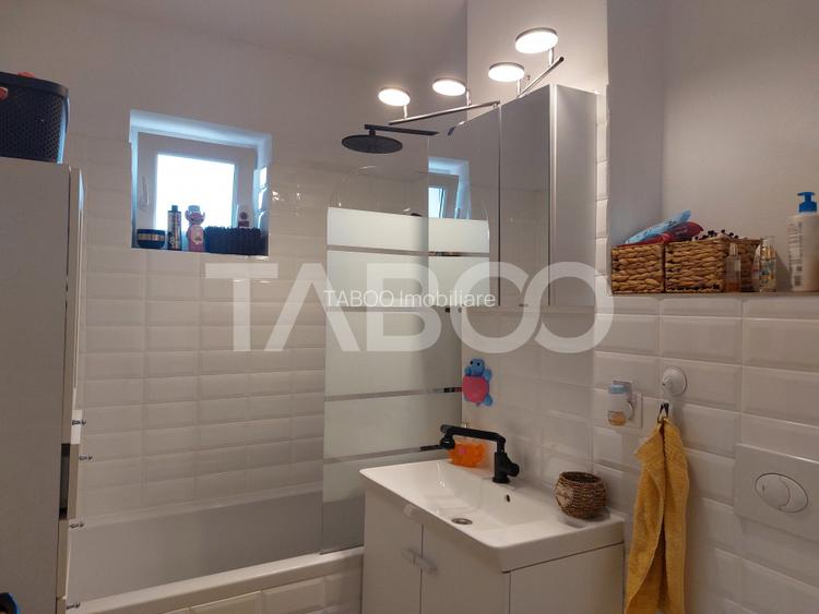 Apartament renovat 66 mp 3 camere 2 bai balcon pivnita Cisnadie - 19