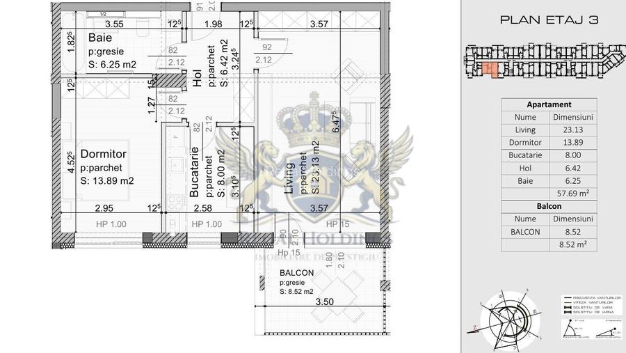 Apartament 2 Camere , 66 Mp, 13 Decembrie- Mall Coresi - 3