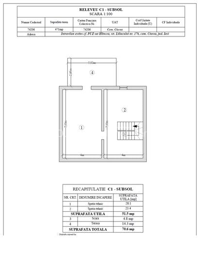 Case individuale, S+P+1, Hlincea - manastirea Cetatuia - ultima unitate - 1