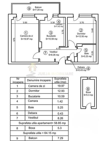 APARTAMENT 2 CAMERE 59 MP  BALCON 7MP STRADA ARINILOR MANASTUR - 18