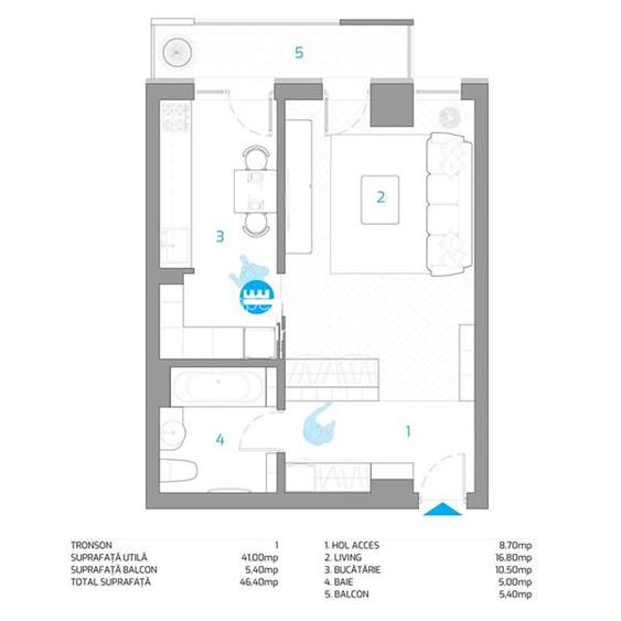 Bloc Nou Nicolina,  Ap. 1cam 46Mp Comision 0% - 8