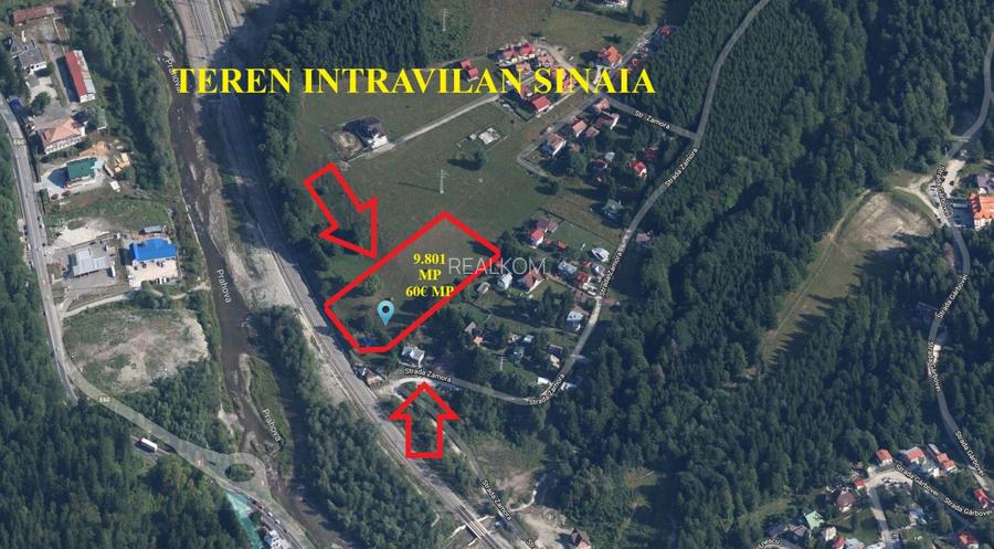 TEREN PENTRU DEZVOLTARE SINAIA-CUMPATU Str. Zamora-9.801 mp-Comision 0% - 9