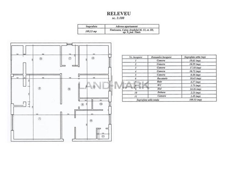 COMISION 0% Apartament 4 camere, 2 bai et 4 calea Aradului - Linistei - 5