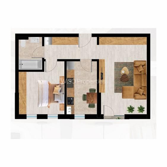 2 camere + Grădină 98mp, predare imediata, zonă liniștită Calea Aradului - 1