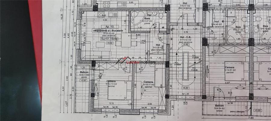 Apartament cu 3 camere, 51 mp plus balcon 6 mp etaj intermediar, zona Stejarului - 19