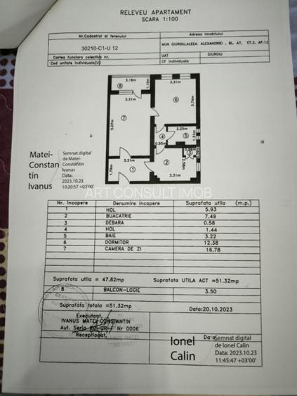 Apartament 2 Camere | Giurgiu | Necesita Renovare | Palatul Copiilor| Comision 0 - 16