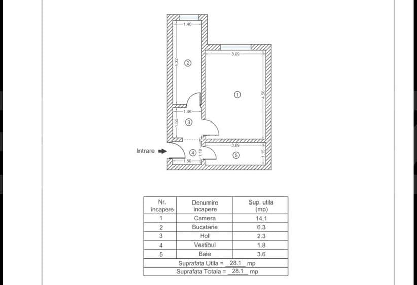 Garsoniera Lujerului, centrala termica, decomandata - 14