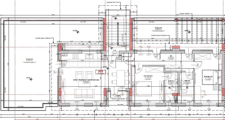 Penthouse cu terasa, 3 camere, 2 bai, decomandat, Zona Cetatii - 4