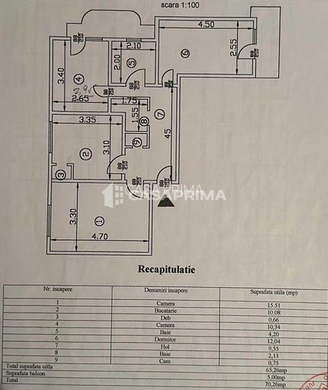 PACURARI-MOARA DE FOC-ap.3 camere,decomandat,et3/8,liber,bloc 1985! - 12