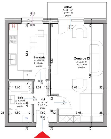 TVA inclus | Garsoniera decomandata in Pitesti | Zona Stadion - 3