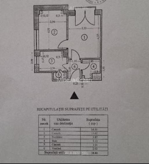 Calea Victoriei - Piata Natiunile Unite, bloc Turn, apartament 2 camere, etaj 3 - 9