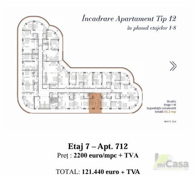 Apartament 1 Camera - Complex Rezidențial WHITE SEA - Mamaia - 2