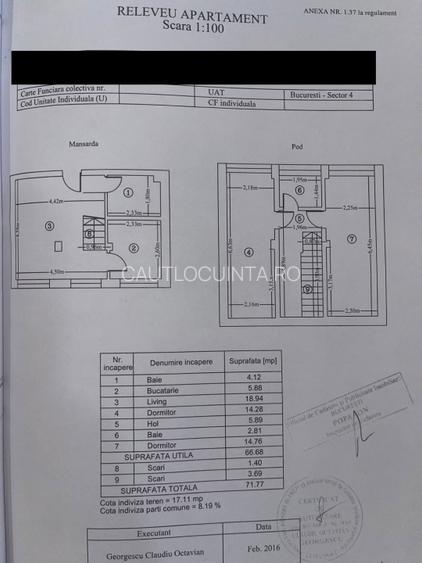 Apartament 3 camere | Aparatorii Patriei | metrou 4' |scara interioara - 10