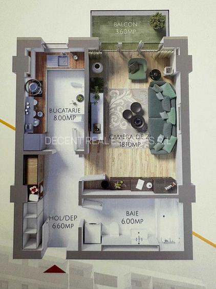 Vand garsoniera Avangarden 3 + boxa - 7