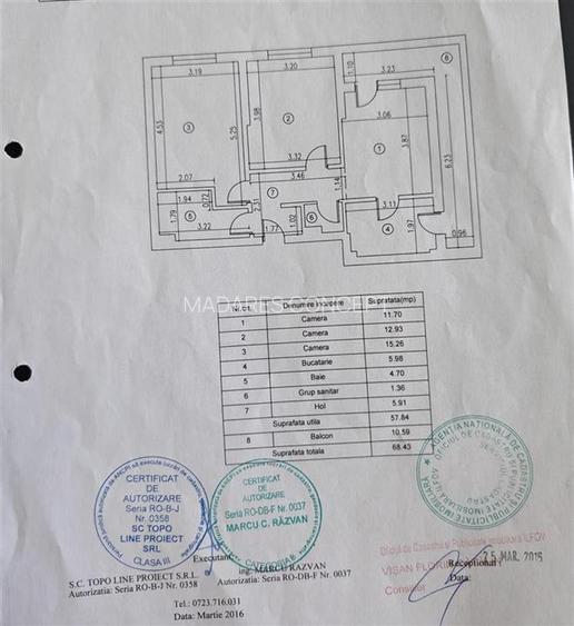 3 Camere Bloc Nou Militari Rezervelor 67Mp Mobilat Utilat - 14