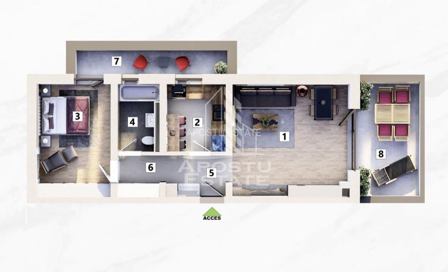 2 camere, bucatarie inchisa, parcare inclusa, lift, Mehala - 14