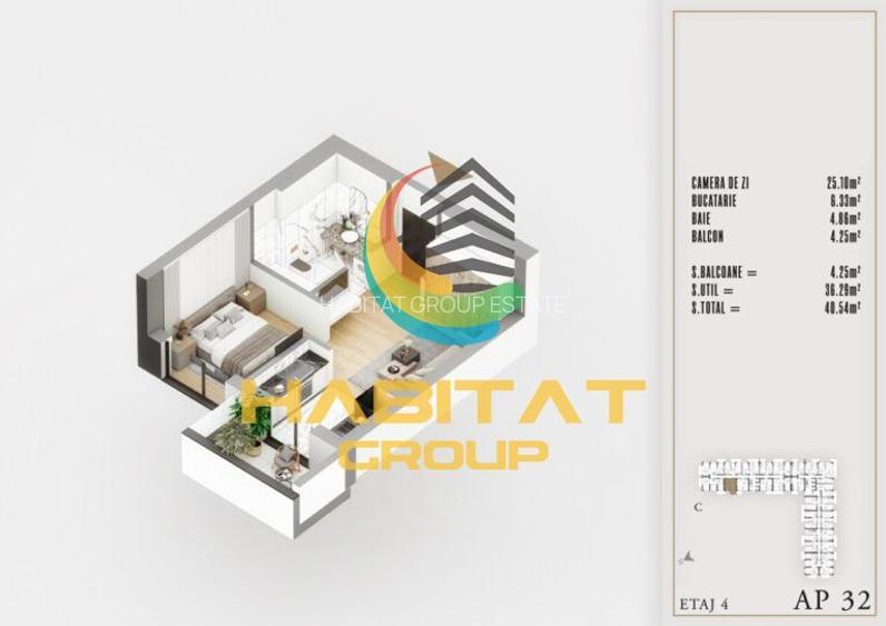 3 camere nou Pallady decomandat 89 mp LUX - 17