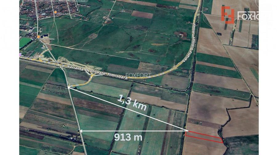 Teren extravilan arabil 10.707 mp - aproape de centura Timisoara Sud - 2