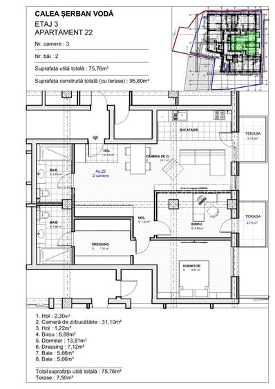 Tineretului - Parcul Carol vanzare apartament 3 camere - 2