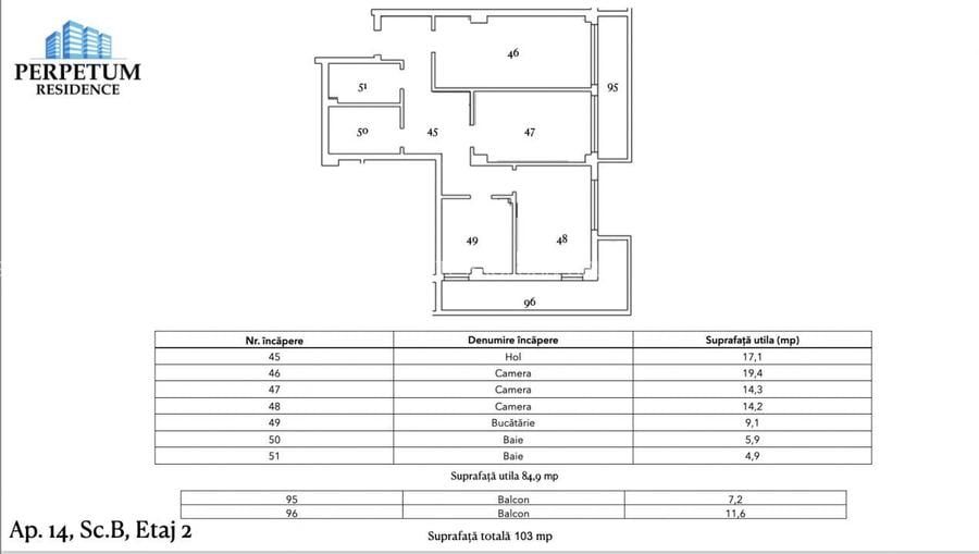 Tomis Nord - Vanzare apartament decomandat cu 3 camere, bloc nou. - 3