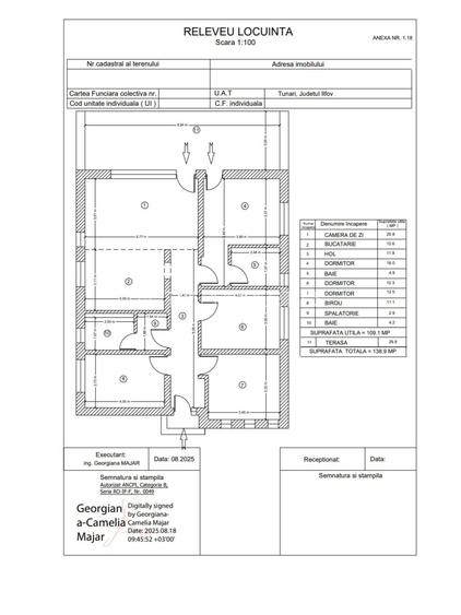 Casa parter 2025, cu 4 dormitoare, 2 bai, teren 400 mp+drum servitute 9m latime - 11