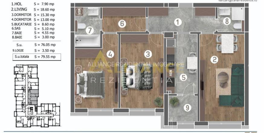 Grand Arena - 3 Camere Decomandat - Gata de mutat - 11